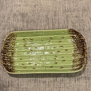 Bordallo Pinheiro Majolica Asparagus Ceramic Serving Platter